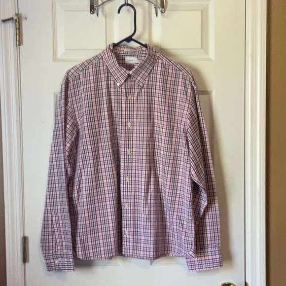 J. Crew Men’s Pink Blue Button Down Gingham Plaid Print Dress Shirt Size Large - Picture 1 of 10